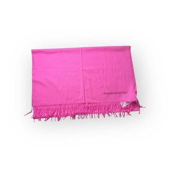 NWT Alexander McQueen Cashmere Fringe Scarf - Picture 3 of 4